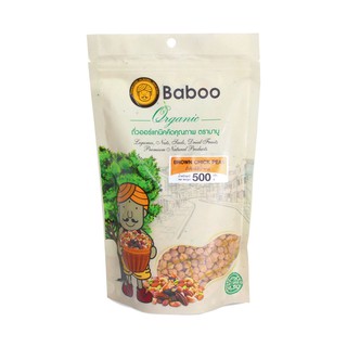 🔥สินค้าขายดี!! บาบู ถั่วชิคพี สีน้ำตาล 500 กรัม Baboo Brown Chick Peas 500 g