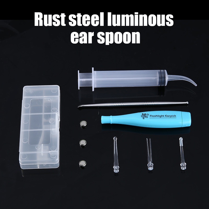 Tonsil Stone Remover Tool น้ํายาทําความสะอาดขี้หูสแตนเลสพร้อมไฟ LED เครื่องมือทำความสะอาดหู ไฟส่อง แก้กลิ่นปาก Oral Care ของใช้ส่วนตัว