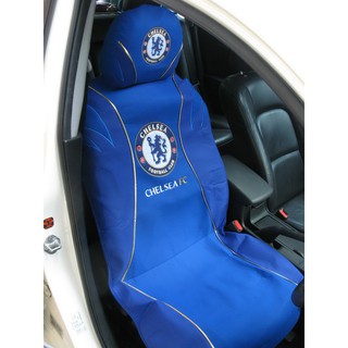 ลิขสิทธิ์แท้ เชลซี หุ้มเบาะหน้าและหัวเบาะรถยนต์ สำหรับ 1 ที่นั่ง Chelsea Full Car Seat +Head Cover