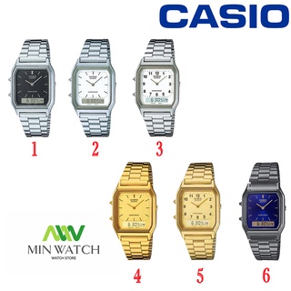 นาฬิกา Casio รุ่น AQ-230GA-9B หน้าเลข AQ-230GA-9D หน้าขีด สายแสตนเลส ของแท้100% ประกันศูนย์ 1 ปี จากร้าน henghengwatch