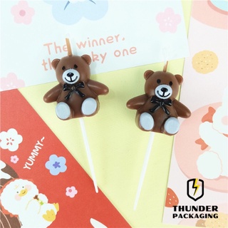 ✦ พร้อมส่งในไทย ✦ เทียนน้องหมี เทียนวันเกิด  เทียน เทียนเค้ก (ราคาต่อชิ้น)
