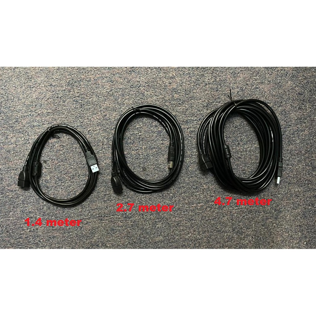 สายต่อ usb 2.0 ความเร็วสูง (ตัวผู้) ถึง (ตัวเมีย) - 1.4Meter/2.7Meter/4.7Meter