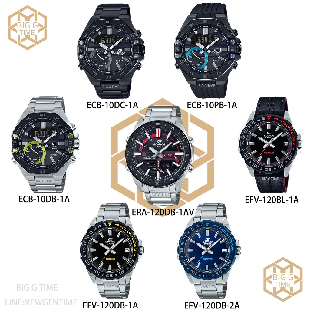 นาฬิกา Casio Edifice ของแท้ รุ่น ECB-10DB-1A/ECB-10DC-1A/ECB-10PB-1A/EFV-120BL-1A/EFV-120DB-1A/EFV-120DB-1A/ERA-120DB-1A