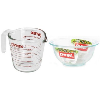 Pyrex ชุดถ้วยตวงขนาด500ml+ชามผสมอาหาร 1.5L P-00-6001018-516CHN/1