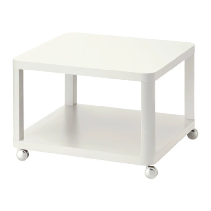 TINGBY โต๊ะข้าง/กลาง/กาแฟSide table on castors มีล้อ 64*64 cm (ขาว)