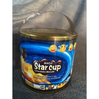 MAOJI Star cup ช็อคโกแลต บิสกิต 6g 100 ชิ้น