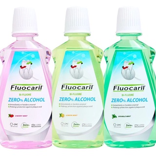 (1แถม1) Fluocaril Zero Alcohol Mouthwash ฟลูโอคารีล ซีโร่ แอลกอฮอลล์ ผลิตภัณฑ์น้ำยาบ้วนปาก 500 มล. มี 3 สูตร