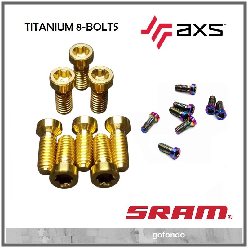 SRAM สกรู 8 Bolt ชุด M4X8MM สําหรับ Sram AXS 12 ความเร็ว Quarq Force สีแดง Direct Mount Spider
