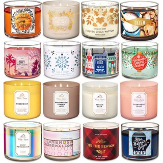 Bath &amp; Body Works Scented 3 Wick Candle 411g (14.5 oz) เทียนหอม Bath and Body Works ขนาดใหญ่สุด 3 หัวจุดค่ะ