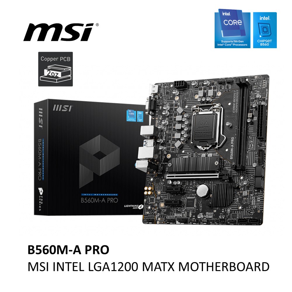 MSI B560M-A PRO INTEL LGA1200 MICRO ATX MOTHERBOARD