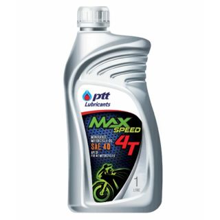 น้ำมันเครื่องมอเตอร์ไซค์ PTTแม็กซ์ สปีด 4ทีMAX SPEED 4T 1ลิตร น้ำมันเครื่องคุณภาพสูง
