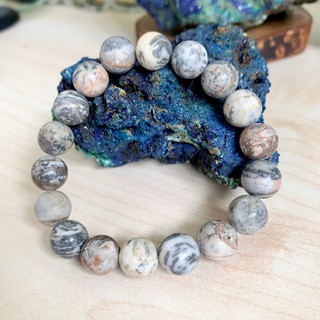 กำไลข้อมือหิน โอเชี่ยน แจสเปอร์ Ocean Jasper โทนสีเหลือง หินแห่งความสมดุล *หินธรรมชาติ 100%*