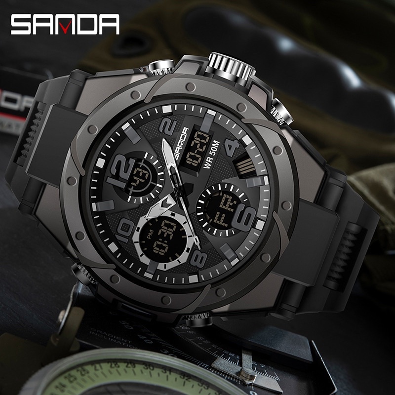 นาฬิกา Sanda รุ่น 6008 ของแท้ 💯% มีประกัน 1 ปีเต็ม !!!