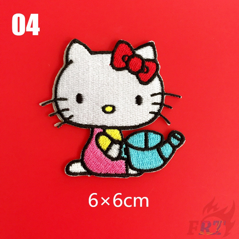 ☸ แผ่นรีดติดเสื้อ ลาย Hello Kitty ☸ แผ่นแพทช์สติกเกอร์รีดร้อน Diy มีกาวในตัว สําหรับติดตกแต่งเสื้อผ้า 1 ชิ้น