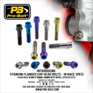 Pro-Bolt ไทเทเนี่ยม Socket Cap Race Spec M8x35,40mm