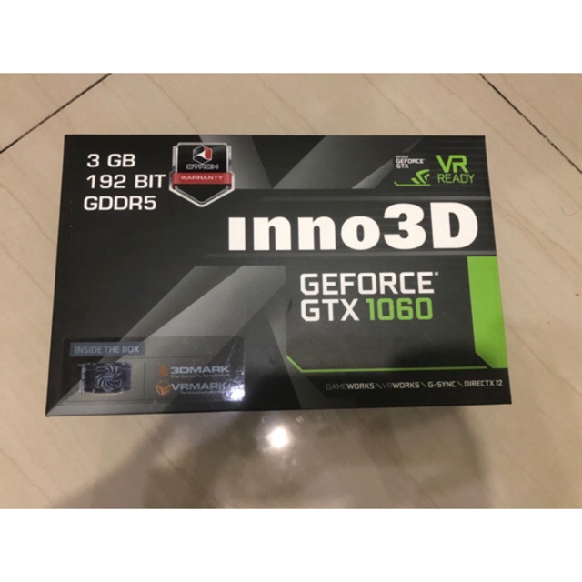 การ์ดจอ Inno3dD GTX1060 ram 3G. มือสองสภาพดี ประกันถึง 2020