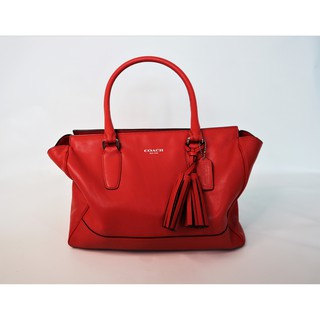 COACH แท้! มือ2 สีแดงสด หนังวัวนิ่มมาก