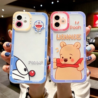 เคสโทรศัพท์มือถือแบบนิ่ม TPU ใส กันรอยเลนส์กล้อง ลายหมีน่ารัก สําหรับ Samsung A53 Galaxy S20 S22 Ultra A51A52 S21 A52S 5G A71 A21S A72 A32 A12 A73 A50