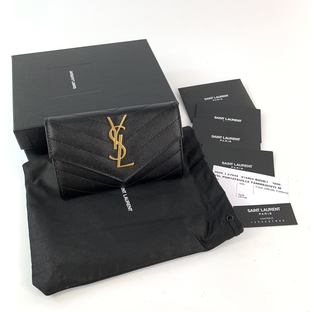 ราคาถูกที่สุด ของแท้ 100 Ysl small envelope wallet Shopee Thailand