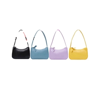 ifashionbag(IF1282)-I3กระเป๋าสะพายหนังPUหนาสีพื้น ทรงสวย