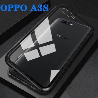 ส่งจากไทย Case OPPO A3S เคส Oppo A3s เคสออฟโป้ เอ3s สินค้าพร้อมจัดส่ง เคสแม่เหล็ก เคสประกบ360 Magnetic Case 360 degree