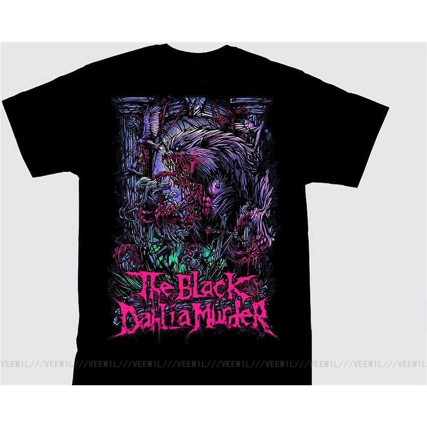 เสื้อยืดสีดำอินเทรนด์เสื้อยืด พิมพ์ลายวง The Black Dahlia Murder Wolf Death Metal Band S To 7 สไตล์คลาสสิก ไม่ซ้ําใคร เห