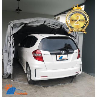 โรงจอดรถสำเร็จรูป เต็นท์จอดรถพับได้ CARSBRELLA  รุ่น EASY สำหรับรถยนต์ที่มีขนาดเล็ก