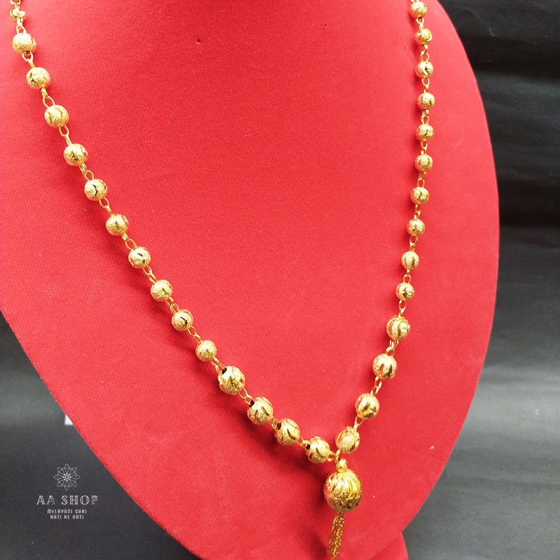 สร้อยคอดูไบ replica พร้อมโมติฟบอลจําลองทอง 14k ยาว 70 ซม.