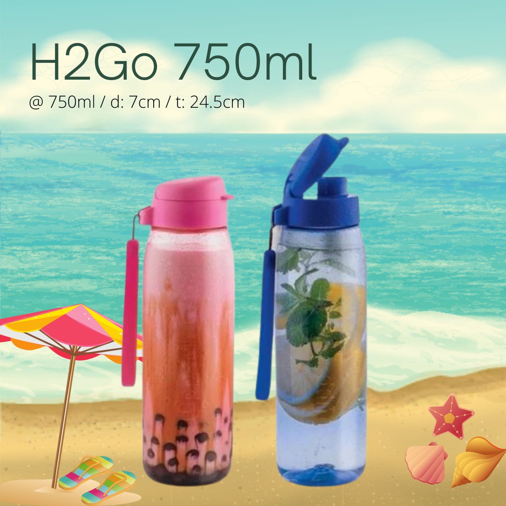 H2Go 750ml / ขวดน้ําดื่ม Tupperware ดั้งเดิม