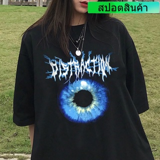 เสื้อยืด พิมพ์ลายกราฟฟิค ทรงหลวม สไตล์พังก์ แนวสตรีท โกธิค ฮาราจูกุ