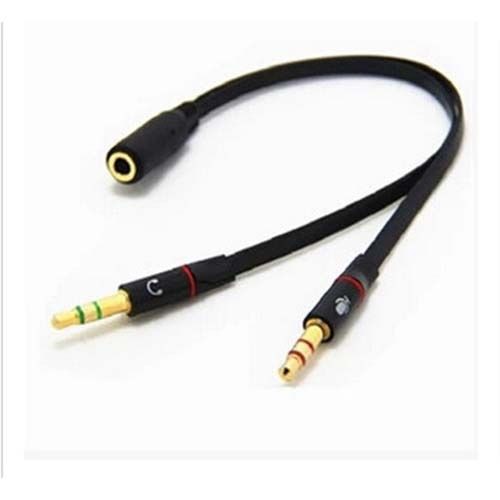 Headphone Mic Audio Y Splitter Cable สายแปลงไมค์มือถือให้ใช้กับคอมพิวเตอร์ โน้ตบุ้ค อย่างดี