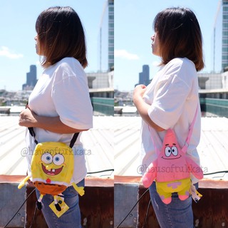 กระเป๋าสะพายข้าง ตัว SpongeBob สปอนบ๊อบ &amp; Patrick Star แพทริคสตาร์ SpongeBob Square Pants Sponge Bob แพททริค