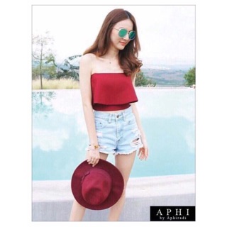 Strapless Top with collar เสื้อเกาะอก&amp;ปลอกคอ