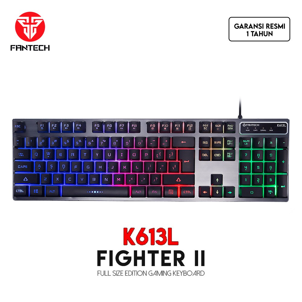 Fantech FIGHTER II K613L RGB Gaming Keyboard เมมเบรนขนาดเต็ม