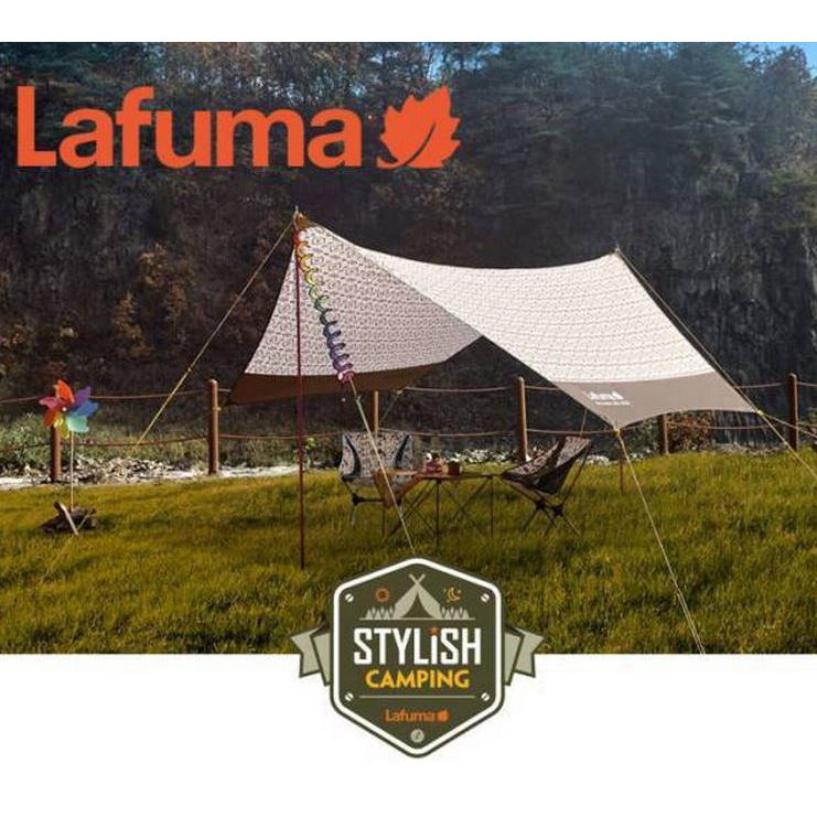 Lafuma Hexa Tarp PU2000mm ฟลายชีท ทรงคางหมู ขนาด 3.7*3.7ม (เฉพาะผ้า+เชือก+สมอบก+ถุงใส่) มีสินค้าพร้อ
