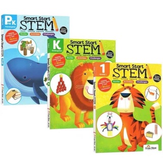 Evan Moor แบบฝึกหัดชุด Smart Start Stem ขายแยกเล่ม Grade Pre K, Grade K, Grade 1  (ภาษาอังกฤษ)