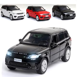 1:32 Land Rover SUV โมเดลรถเหล็กโมเดลรถยนต์เสียงรถลากคอลเลกชันรถยนต์ของเล่น Diecast Vehicles Car Model