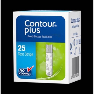 #CTP แผ่นตรวจน้ำตาล​ Contourplus​ กล่องละ 25แผ่น​ 🚩ราคาถูกที่สุด