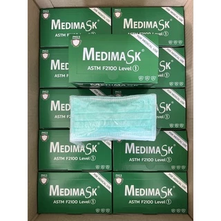 🔥ลด50%ในไลฟ์🔥Medimask​ หน้ากากอนามัยทางการแพทย์​ สีเขียว บรรจุ50ชิ้น/กล่อง สินค้าพร้อมส่ง