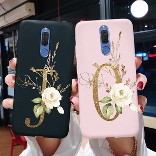 เคส Huawei Mate 10 Lite Rne-L21 Rne-L22 Rne-L23 สีดํา สีชมพู เคลือบด้าน ตัวอักษรน่ารัก ซิลิโคนนิ่ม เคสเจลลี่ เคสคู่