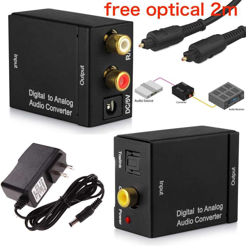 ลดราคา ตัวแปลงสัญญาณ Optical / Coaxial เป็น RCA Digital Coaxial To RCA Audio Converter Free optical cable 2m 1pcs #ค้นหาเพิ่มเติม สายต่อจอ Monito HDMI High Speed HDTV Lightning