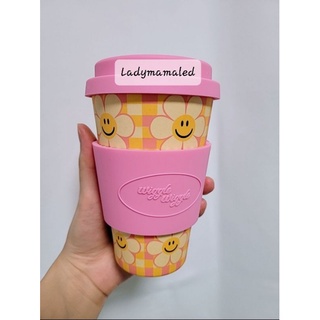 พร้อมส่งสีชมพูWiggle Wiggle Bamboo Eco Mug Cup ส