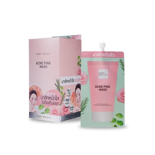 Baby Bright Acne Pink Mask 6g เบบี้ไบร์ท มาส์กหน้าใส แต้มสิว โดยไม่ต้องล้างออก มาร์คหน้า