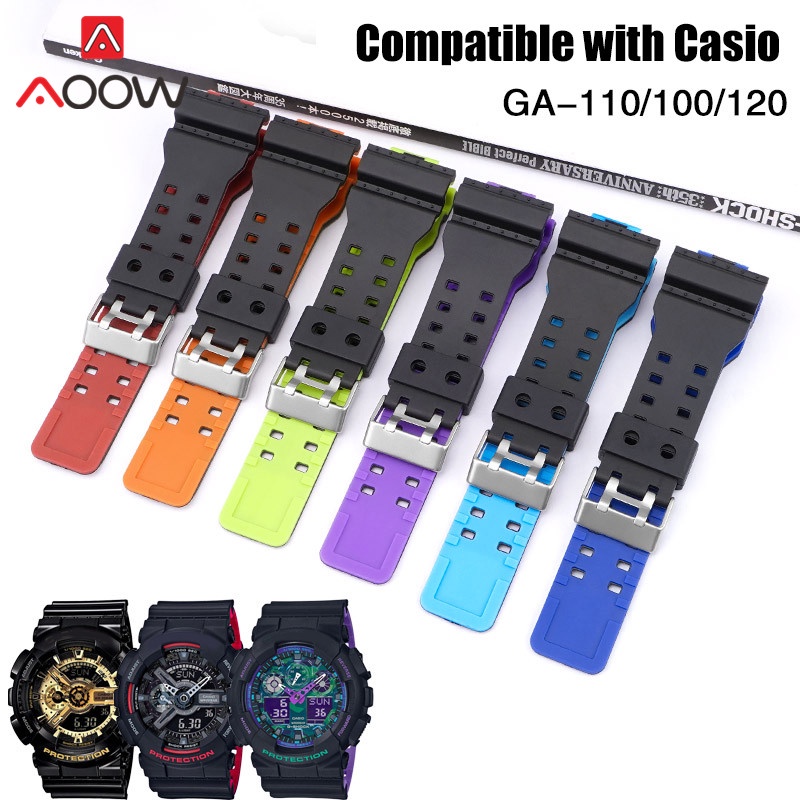 สายนาฬิกาข้อมือเรซิ่น TPU เนื้อแมตต์ กันน้ํา แบบเปลี่ยน สําหรับ Casio G-SHOCK GA-100 110 GD-120 GLS-100
