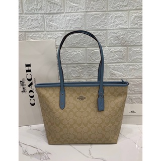 🔥ผ่อนได้🔥Coach Shopping Bag Size 28 cm งาน Hiend อุปกรณ์ : Full Box Set