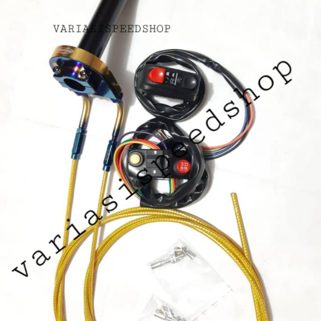 Spontan Gas Sleeve 2 สาย Active Universal Nmax Aerox Satria Fu Ninja Sonic Beat Vario Mio Etc