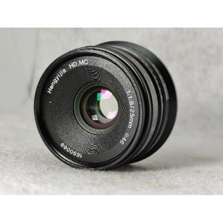 เลนส์ ยี่ห้อ Hengyijia HD MC ระยะ 25mm F1.8 หน้าเลนส์ 46มม  mount FX fuji  สภาพดี Excellent