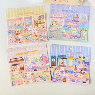 &lt;จัดส่ง 24 ชม.&gt; W&amp;G สติกเกอร์การ์ตูน กันน้ำ ตกแต่งตู้ DIY