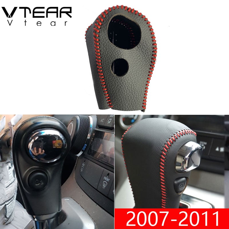 Vtear For Honda CRV CR-V 2007-2023  ปลอกหุ้มคันเกียร์หนังแท้ แฮนด์เมด สําหรับ