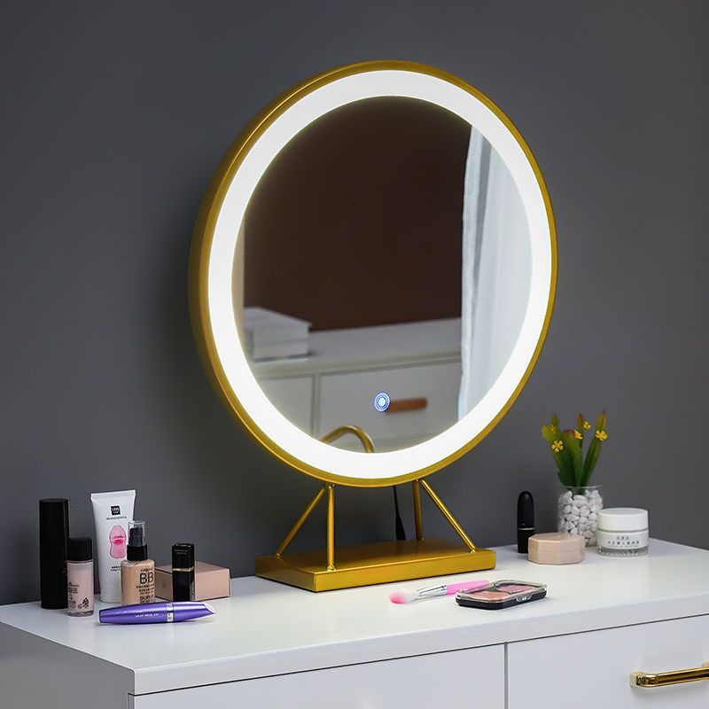 Makeup Mirror Fingerprint Touch Desktop Smart สามมิติกระจกแต่งตัวแต่งตัว